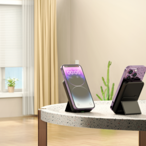 Kitámaszthatós mágneses Power bank 10000mAh,Fekete