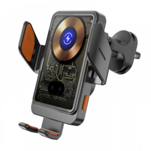 Autós telefontartó szellőzőrácsra wireless töltő funkcióval