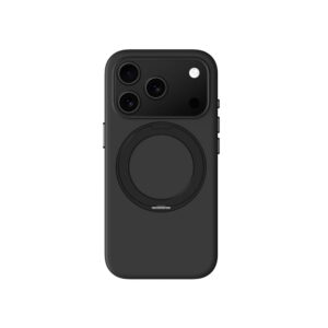 AmazingThing Cloudie iPhone 17 Pro Max Ütésálló Szilikon Tok Kitámasztóval – Fekete